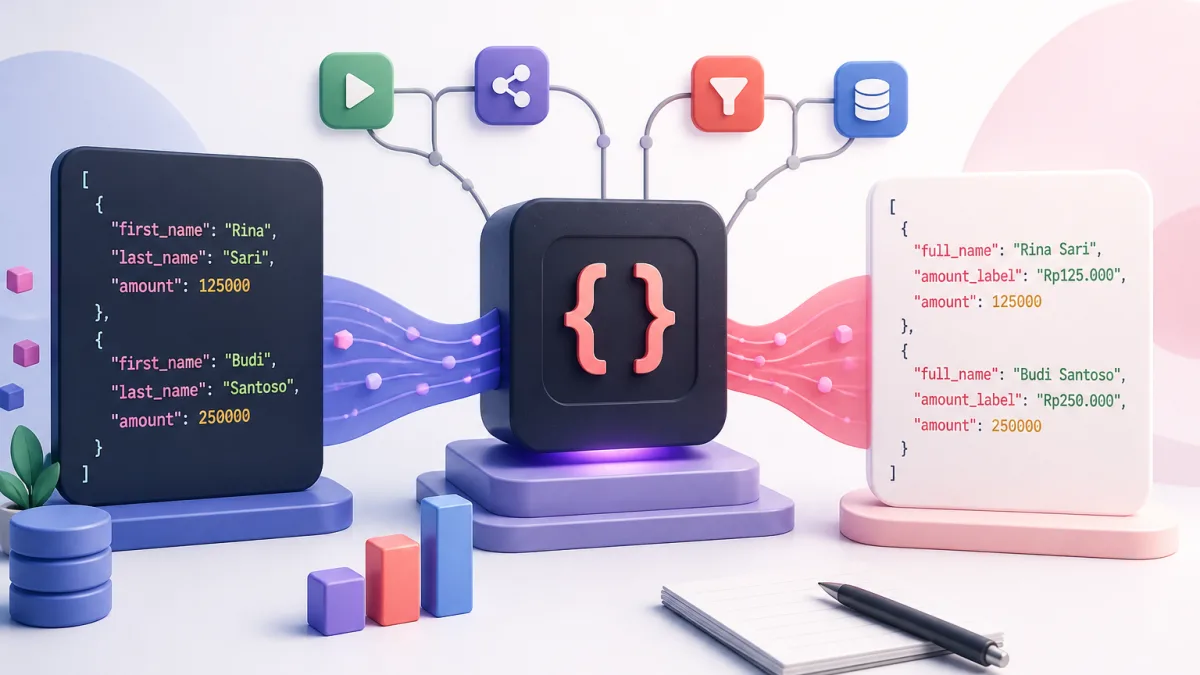 Tutorial n8n #7: Transformasi Data Sederhana dengan Code Node
