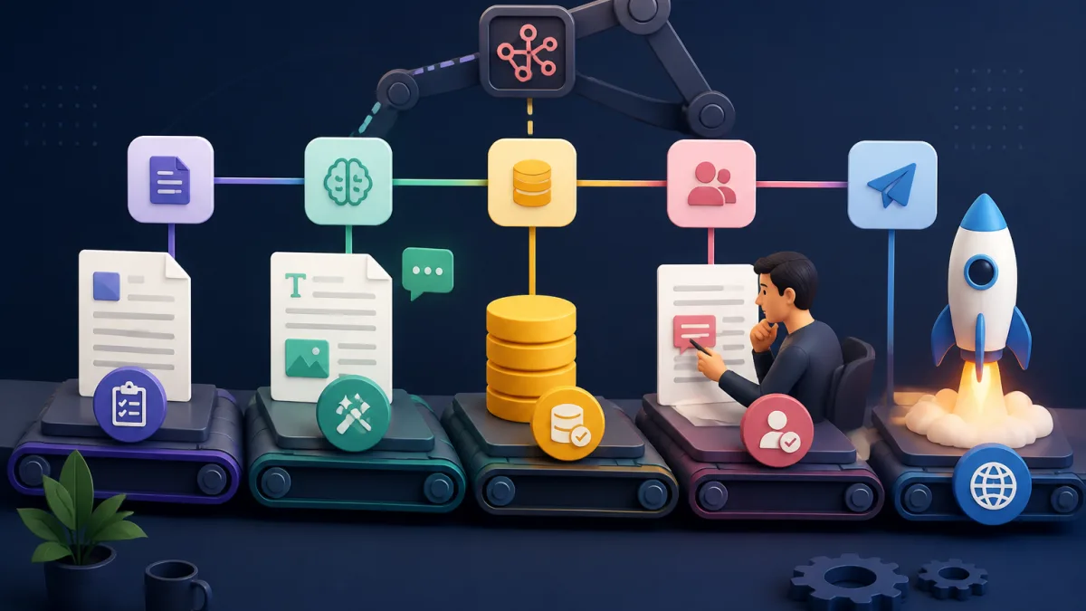 Tutorial n8n #11: Membuat Workflow Content Approval dari Brief hingga Publikasi
